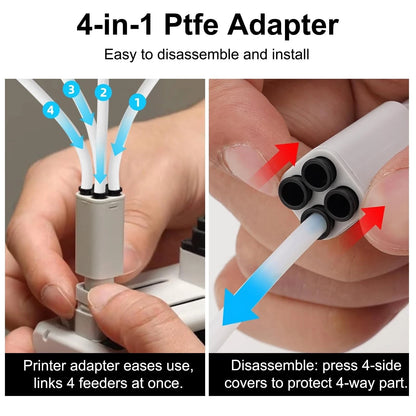A1/A1 Mini AMS Lite Filament Hub,5-Way Hub Compatible with White