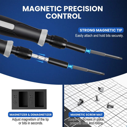 152-in-1 Precision Screwdriver Set, Electronics Repair Kit with Manual, Black
