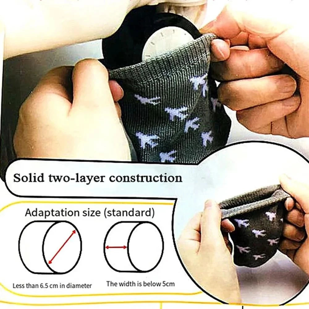 DraCra 8 Pack Luggage Wheel Cover Socks Full Wrap 2.6 x 3.1 inches, Grey