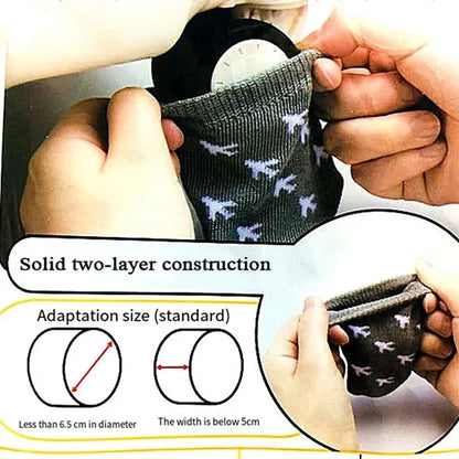 DraCra 8 Pack Luggage Wheel Cover Socks Full Wrap 2.6 x 3.1 inches, Grey