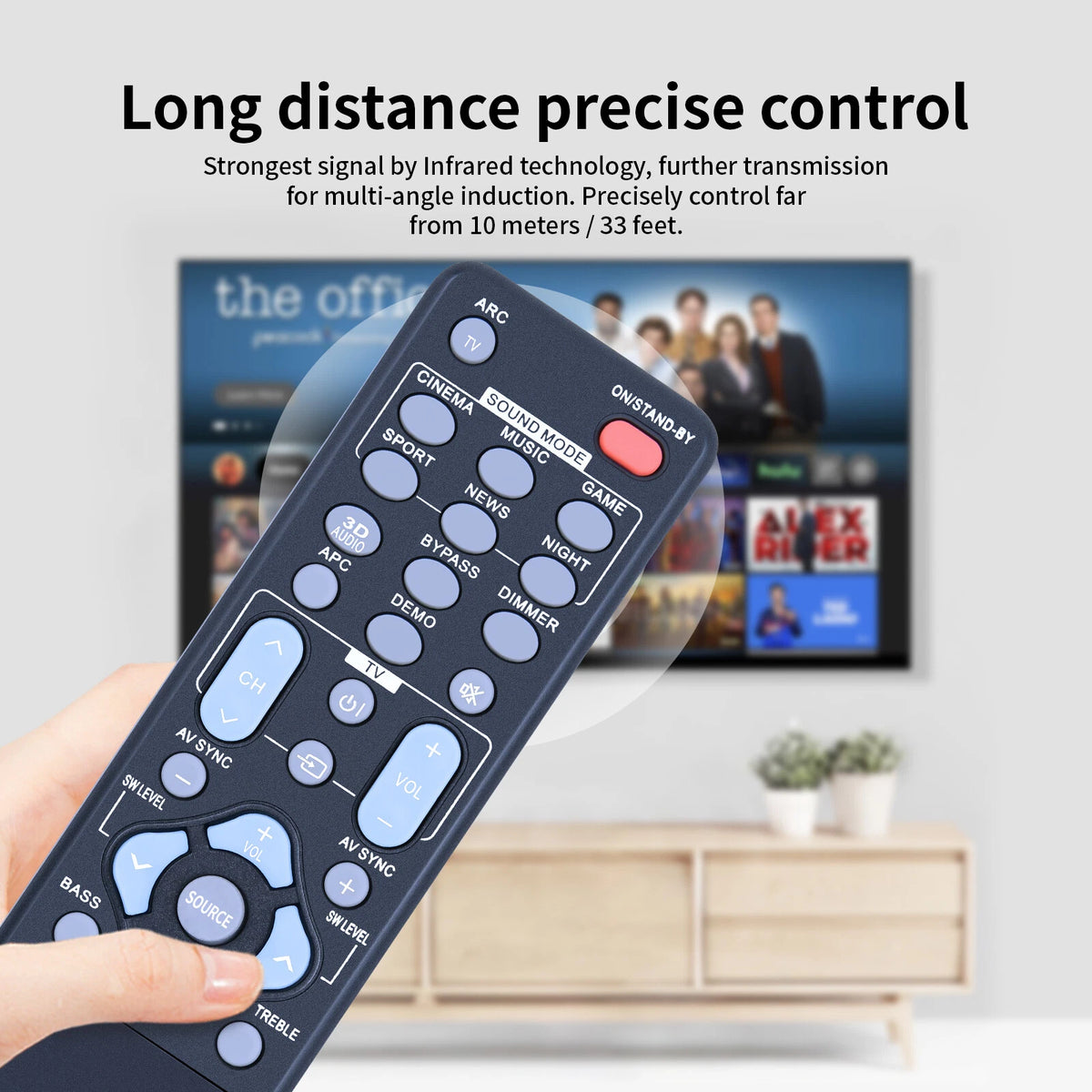 RRMCGA297AWSA Remote Control For Sharp Soundbar HT-SB40 HT-SB60