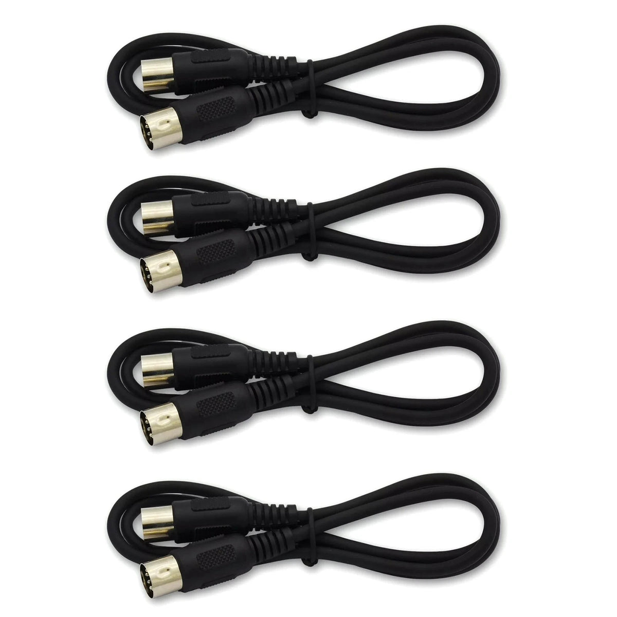 Zero-Delay 4pcs MIDI 5-pin Male to Male Connector Plastic Shell Electronic Piano