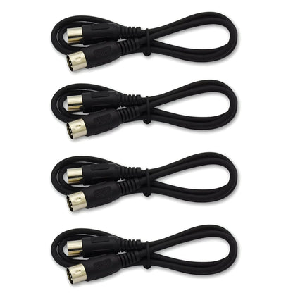 Zero-Delay 4pcs MIDI 5-pin Male to Male Connector Plastic Shell Electronic Piano
