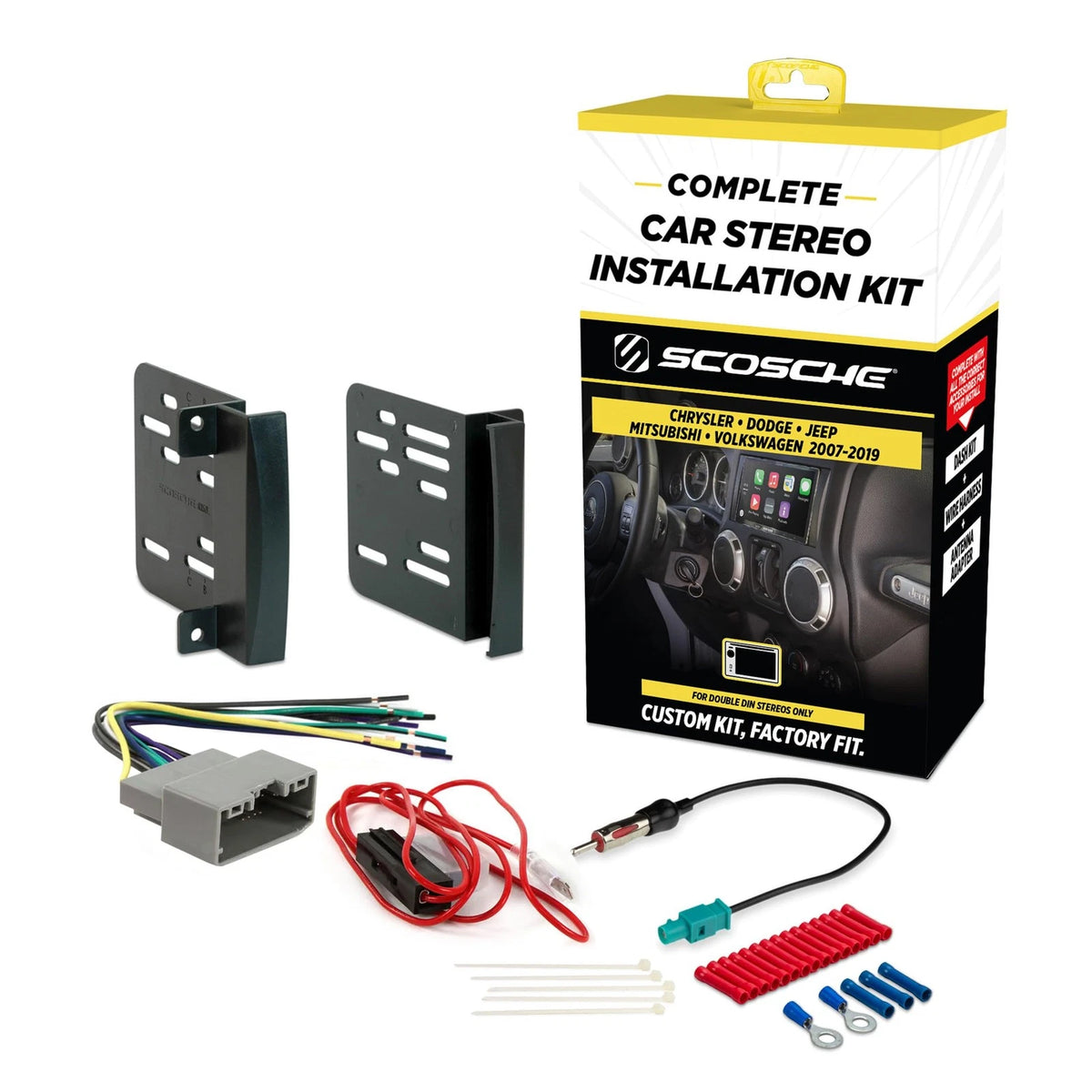 Scosche ICCR6BN Double DIN Radio Installation Dash Kit Compatible with Black