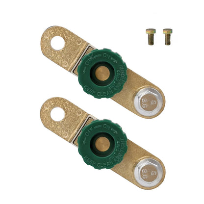 2Pcs Battery Master Switch Side Post Disconnect Isolator Kill Switch 12V 125A