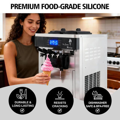 15-Piece Soft Serve Ice Cream Machine Repair Kit – Standard, Transparent