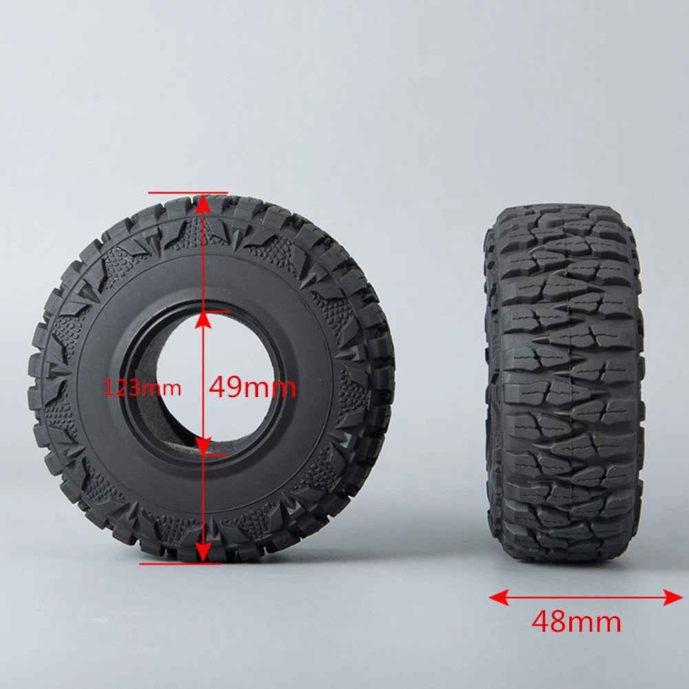 4Pack 1/10 RC Car 1.9" Rubber Wheel Tyres Tires Cover For 1.9in RC Wheel Rim D