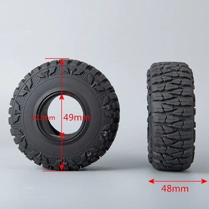 4Pack 1/10 RC Car 1.9" Rubber Wheel Tyres Tires Cover For 1.9in RC Wheel Rim D