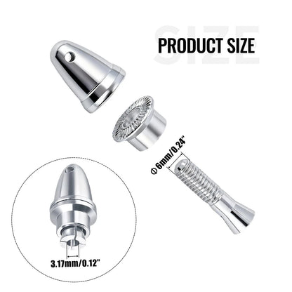 ZOWZEA 6 Pack RC Propeller Adapter, 3.17mm Motor Shaft Aperture to 3.17 x 6mm