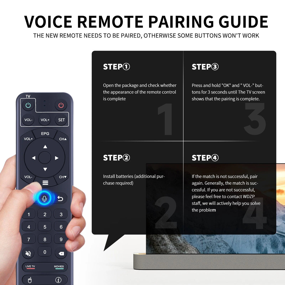 For vSeeBox V2 Pro Bluetooth Voice Remote Control Works for V1 / V2 / Elite/Max