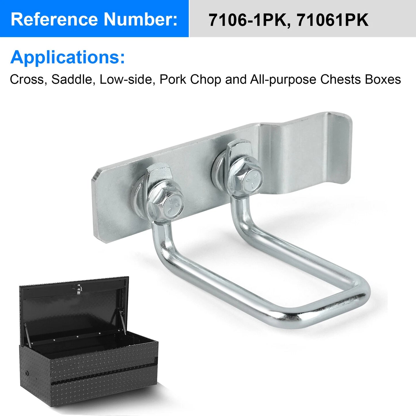 Upgraded Latch Striker Plate Kit For Weather Guard Toolbox 7106-1PK Silver