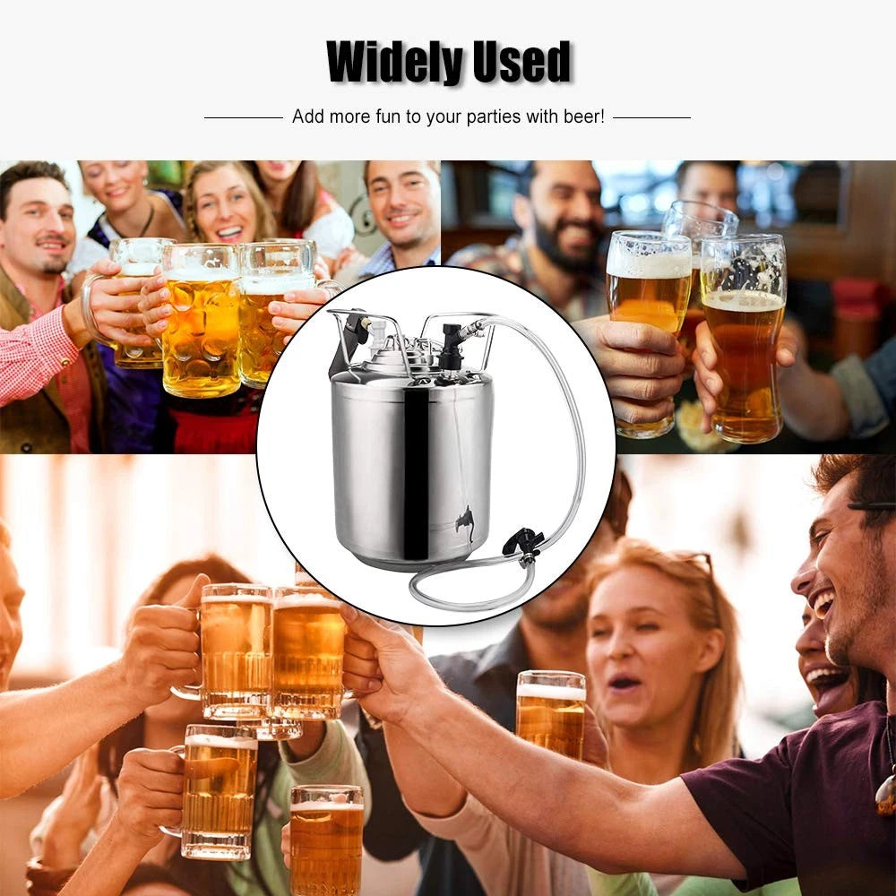 FERRODAY 3ft Ball Lock Beer Line Assembly 1 Count (Pack of 1), Transparent