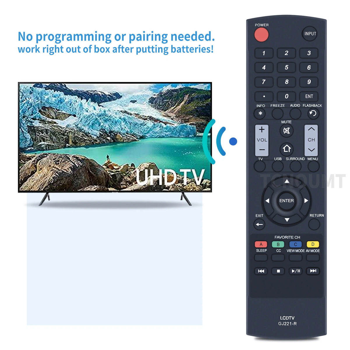 GJ221-R Remote Control For Sharp LCD TV LC-55LE643U LC55LE643U LC-65LE643U