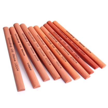 CBRIGHT 10pcs Sharpening Stone Set-10 Grit Semi 5.91x0.47x0.24inch, Green