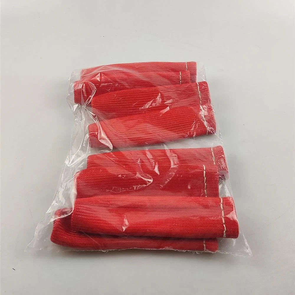 8Pcs Red Spark Plug Wire Sheath Wire Boots Sleeve Heat Shield Cover For SBC BBC;