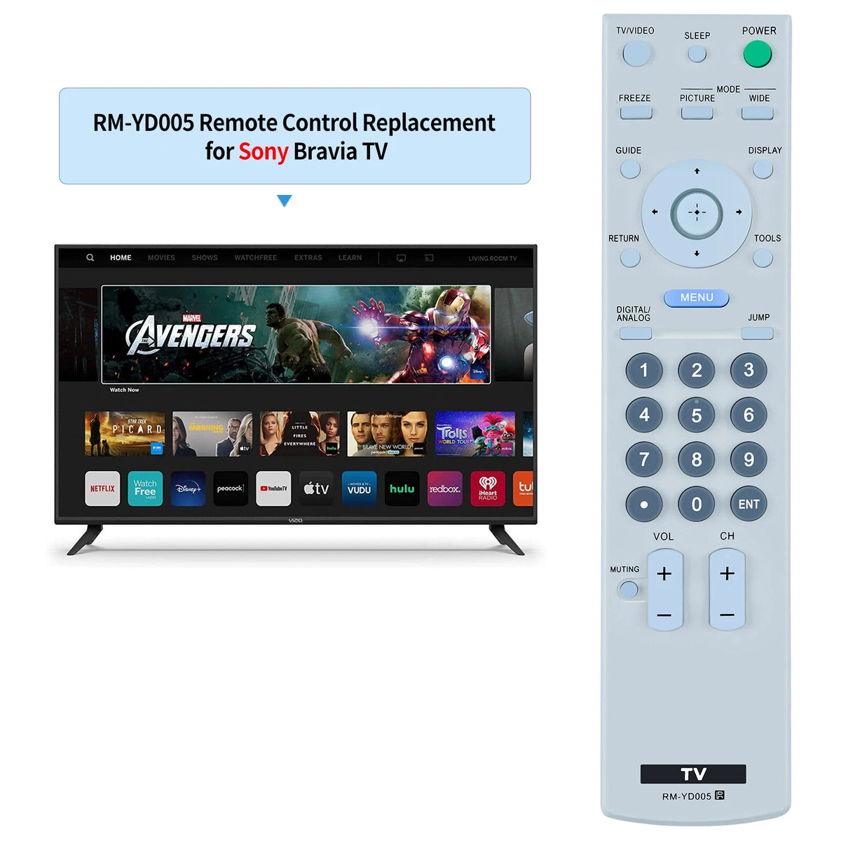 RM-YD005 Remote Control For Sony TV KDL-32S2400 KDL-26S2010 KDL-23S2000