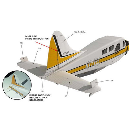 1:32 Paper DHC-2 Beaver Float Seaplane 3D Plane Aircraft Unassembled Kirt Gift