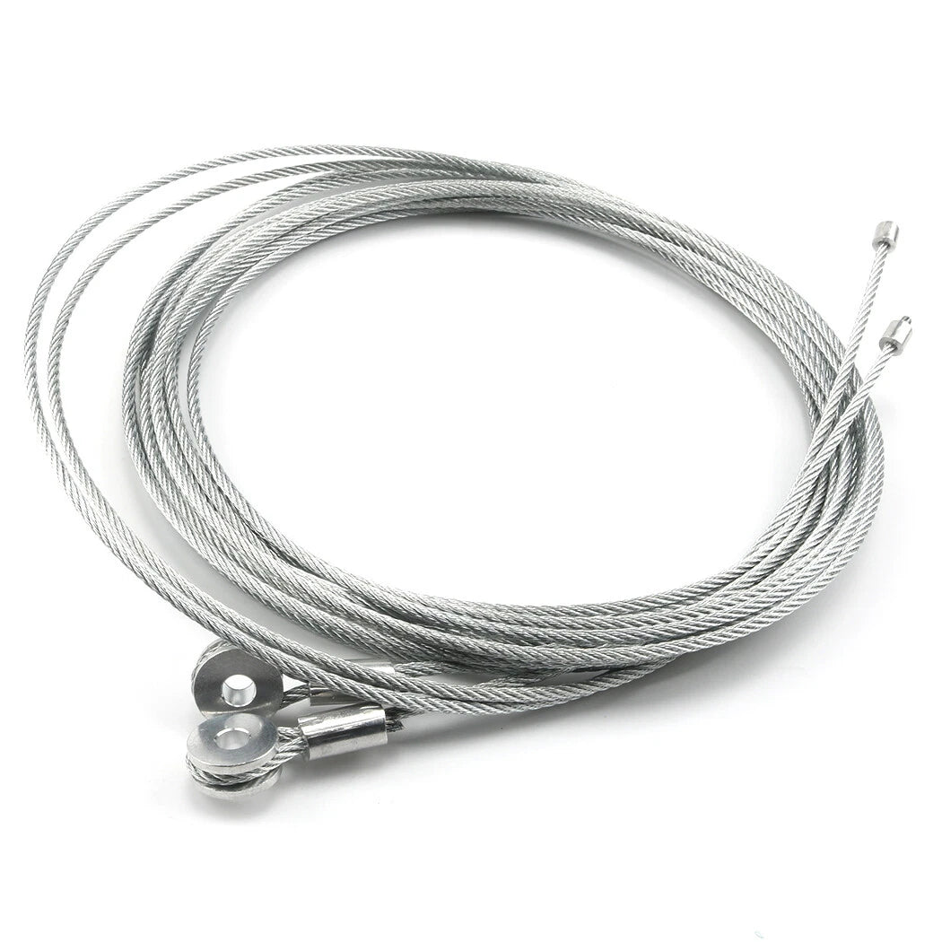 Two 150" Replacement Cable Wire- Enclosed Cargo Trailer Ramp Door Spring 12.5'