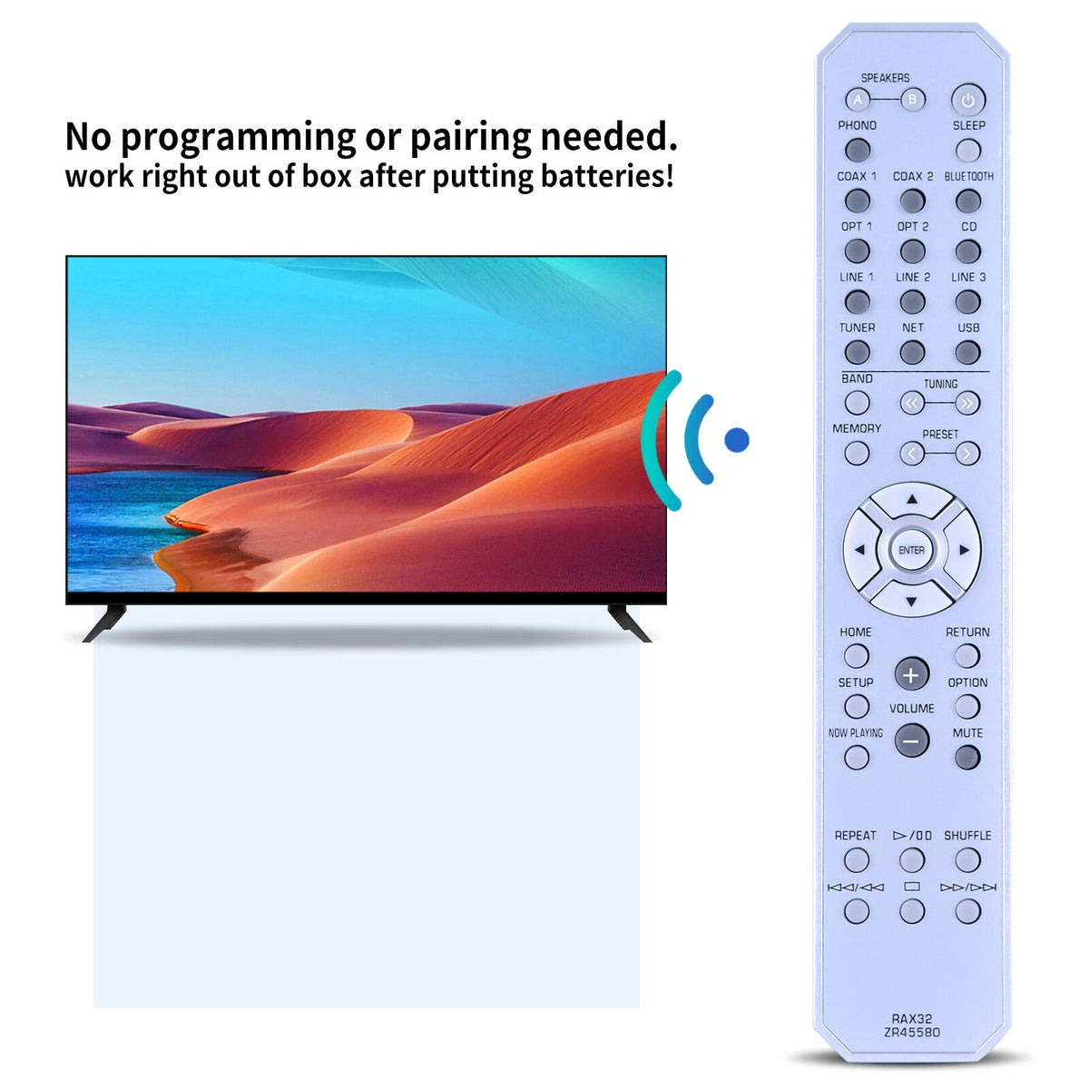 RAX32 ZR45580 Remote Control For Yamaha Stereo Receiver RN602 R-N602