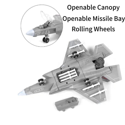 1/72 F-35 Stealth Fighter Assembly Model Kit 22cm Collectible Military Jet Decor
