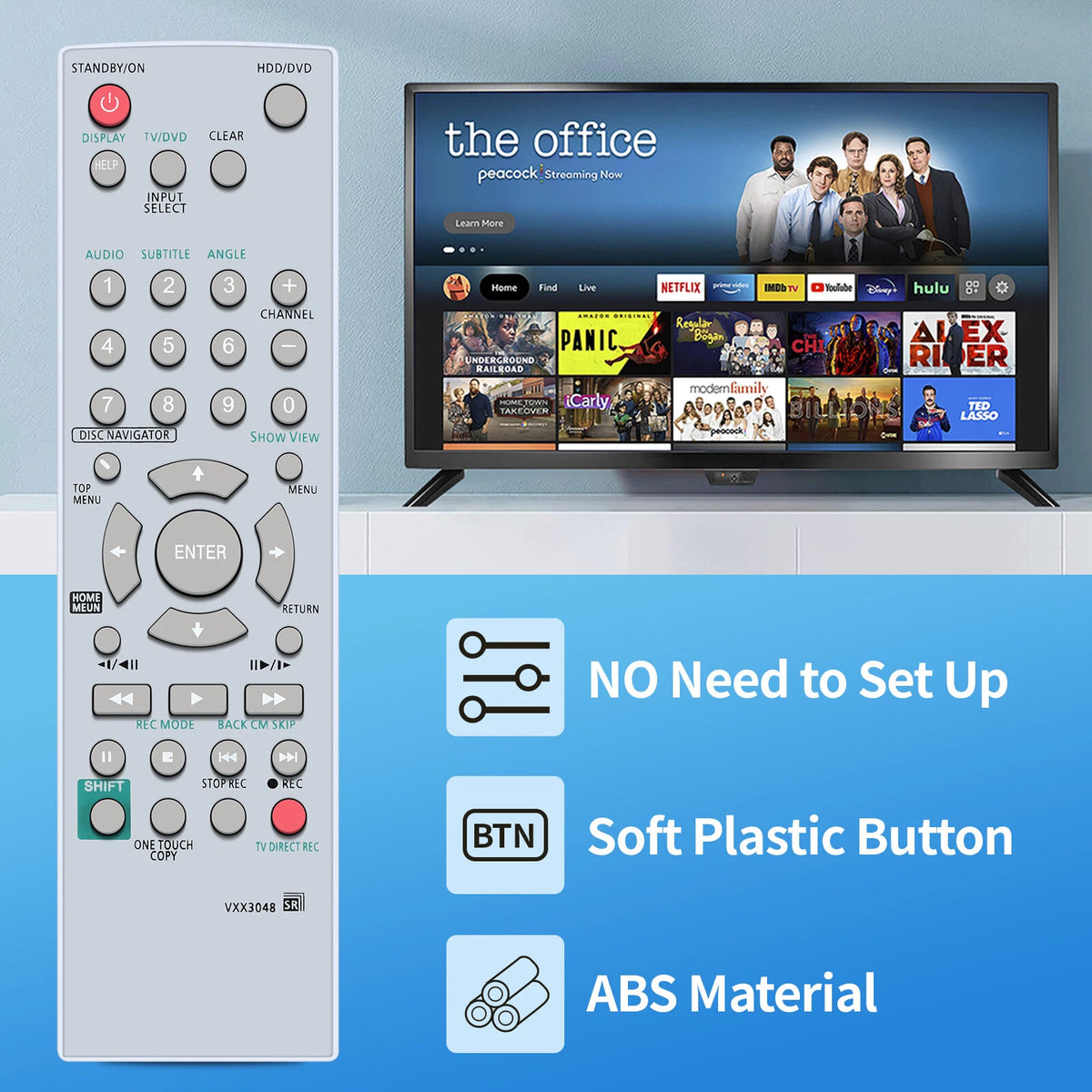 VXX3048 Remote Control For Pioneer DVD Recorder DVR-433H-K DVR-433H-S