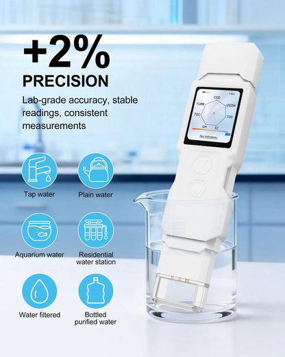 9-in-1 Smart Water Tester with APP Monitoring, Digital Test Kit for...