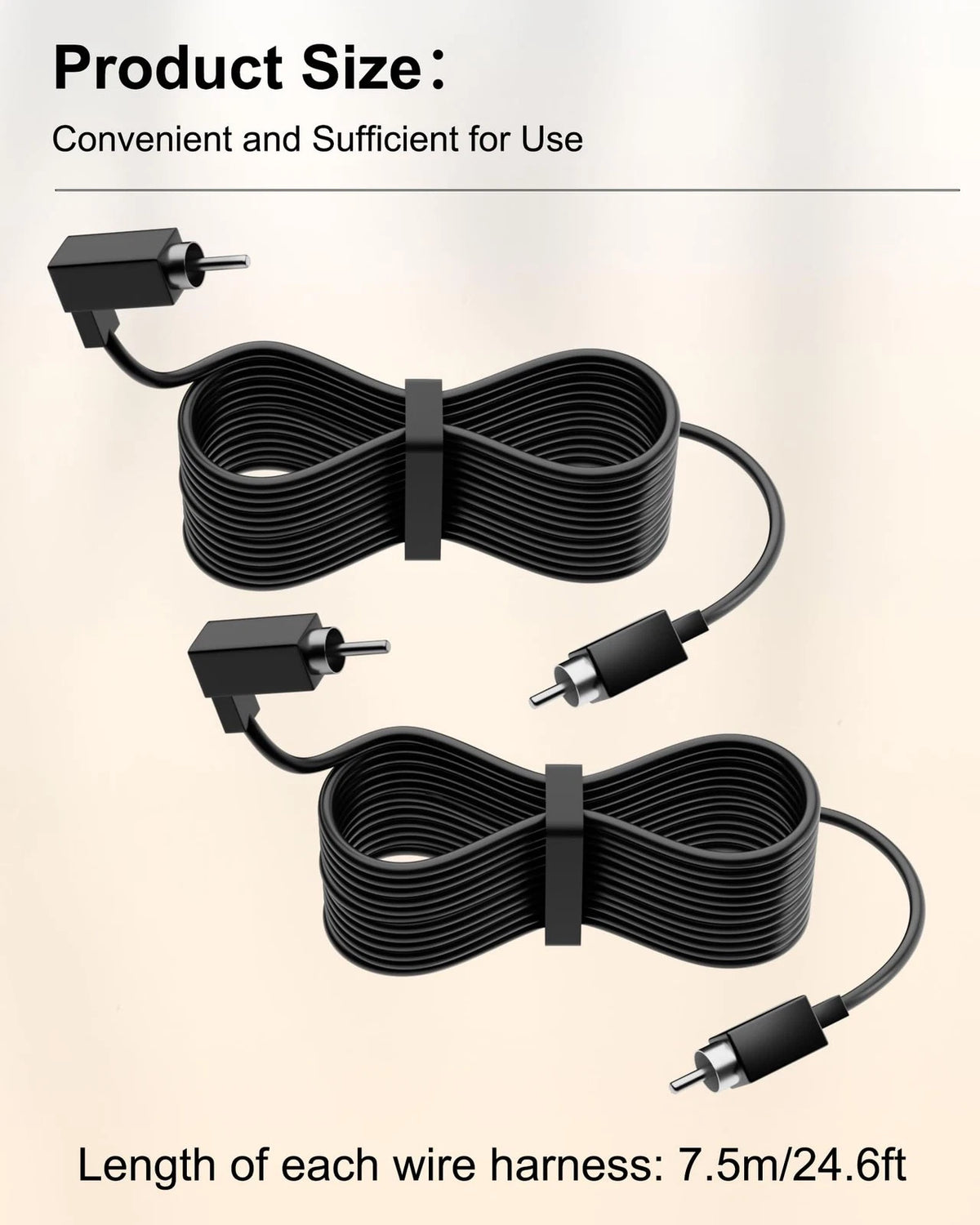 WUKUR 2Pcs Satellite Speaker Cable Compatible with Vizio V51 24.6 feet, Black