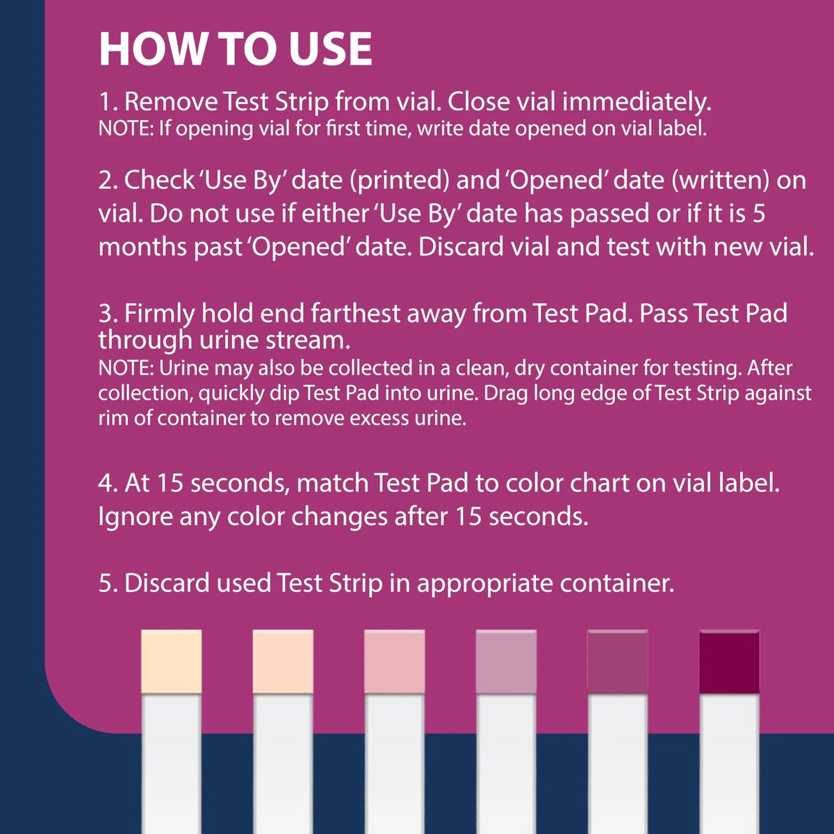 TRUEplus Ketone Test Strips, Urinalysis Sticks 100 Count (Pack of 1)
