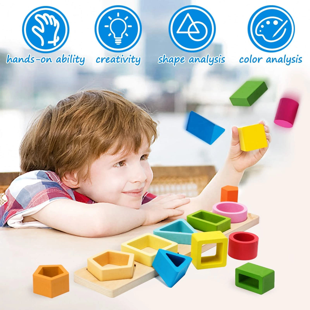 Symdiro Montessori Toys for 1 2 3 Year Old 8.7 x x 0.78 inches, Wooden