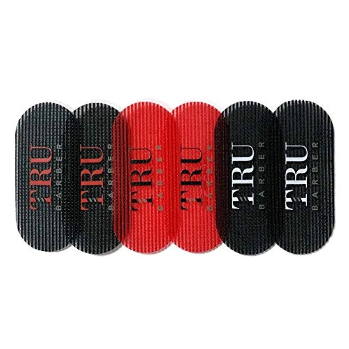 TRU BARBER HAIR GRIPPERS ® 3 COLORS BUNDLE PACK 6 6 Count (Pack of 1), Red