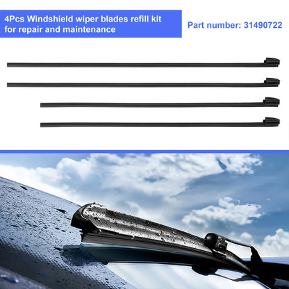 4PCS Front Wiper Blades For Volvo XC60 2018-2025 31490722