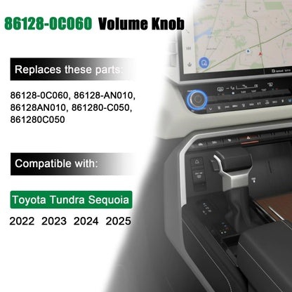 Volume Knob Compatible with Toyota Tundra and Sequoia 2022-2025, Power Knob...