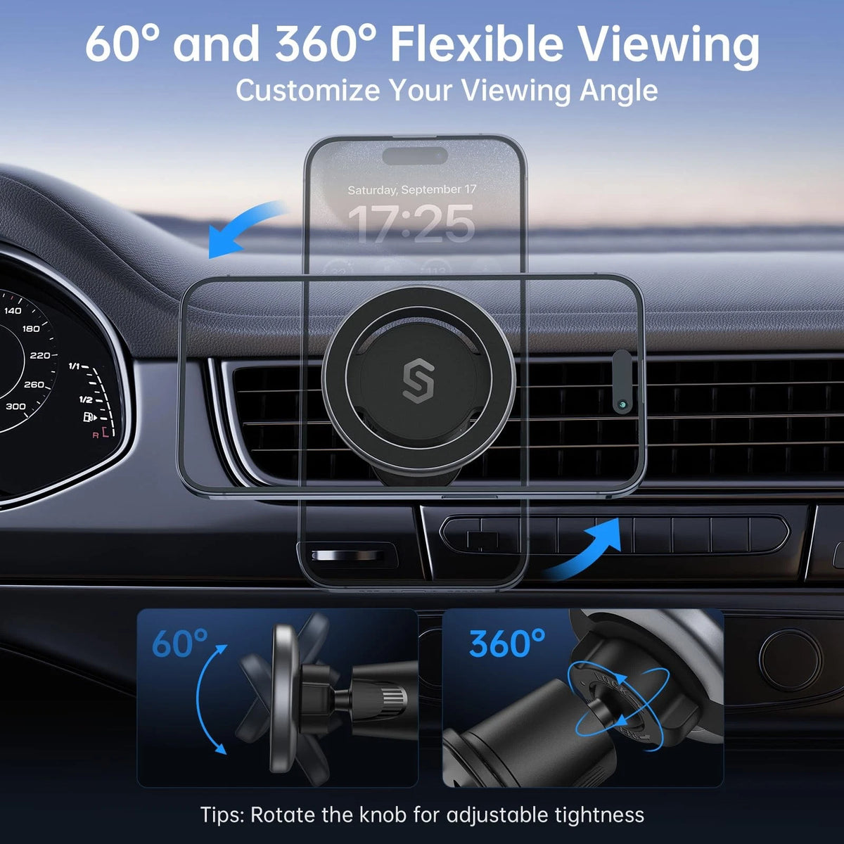 SYNCWIRE Mobile Phone Holder Car for MagSafe Universal Black