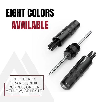 KOM Cycling Tubeless Tire Repair Kit for Bikes – 8 Colors! One Size, Black