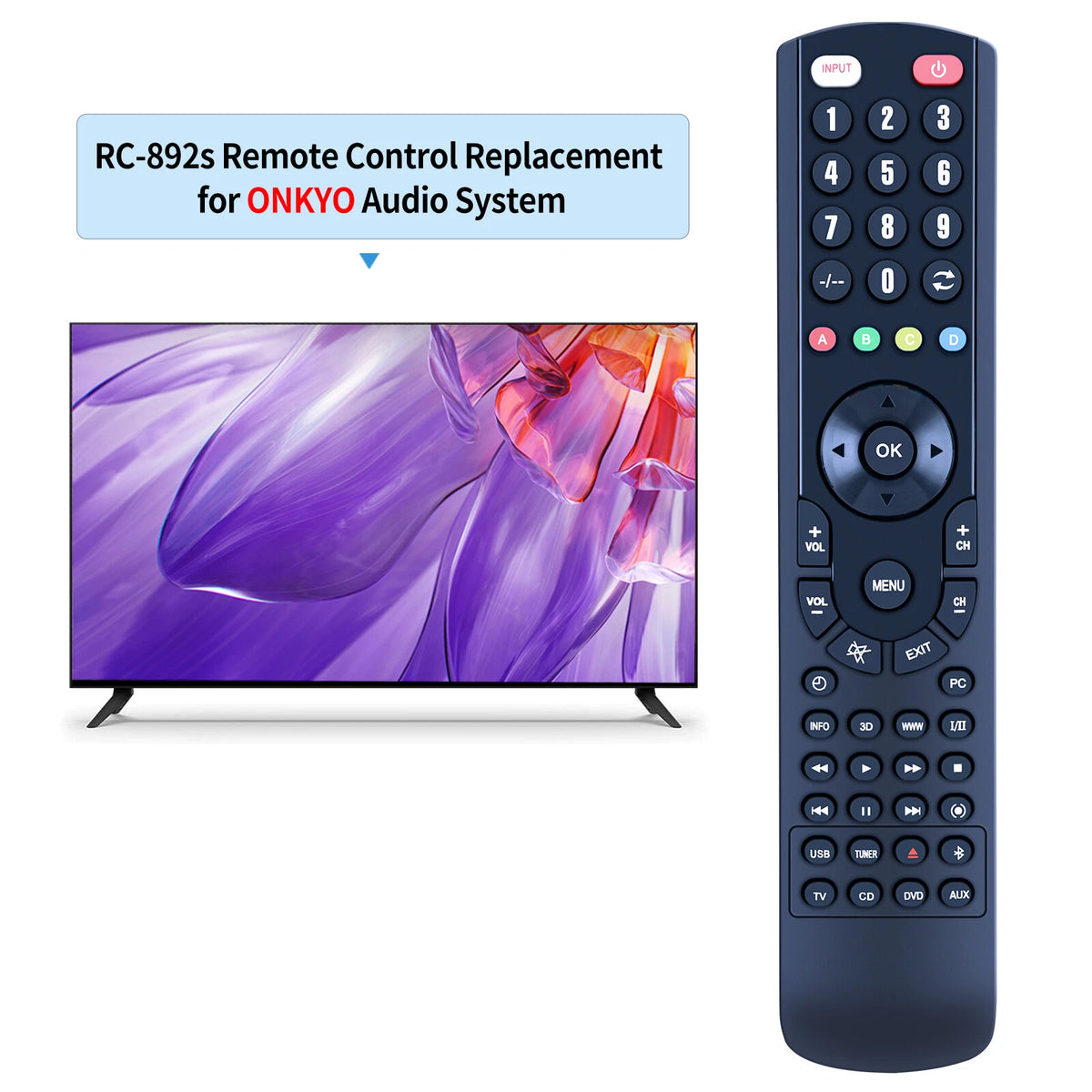 RC-892s For Onkyo Replacement Remote Control RC892s CR-265 CR265