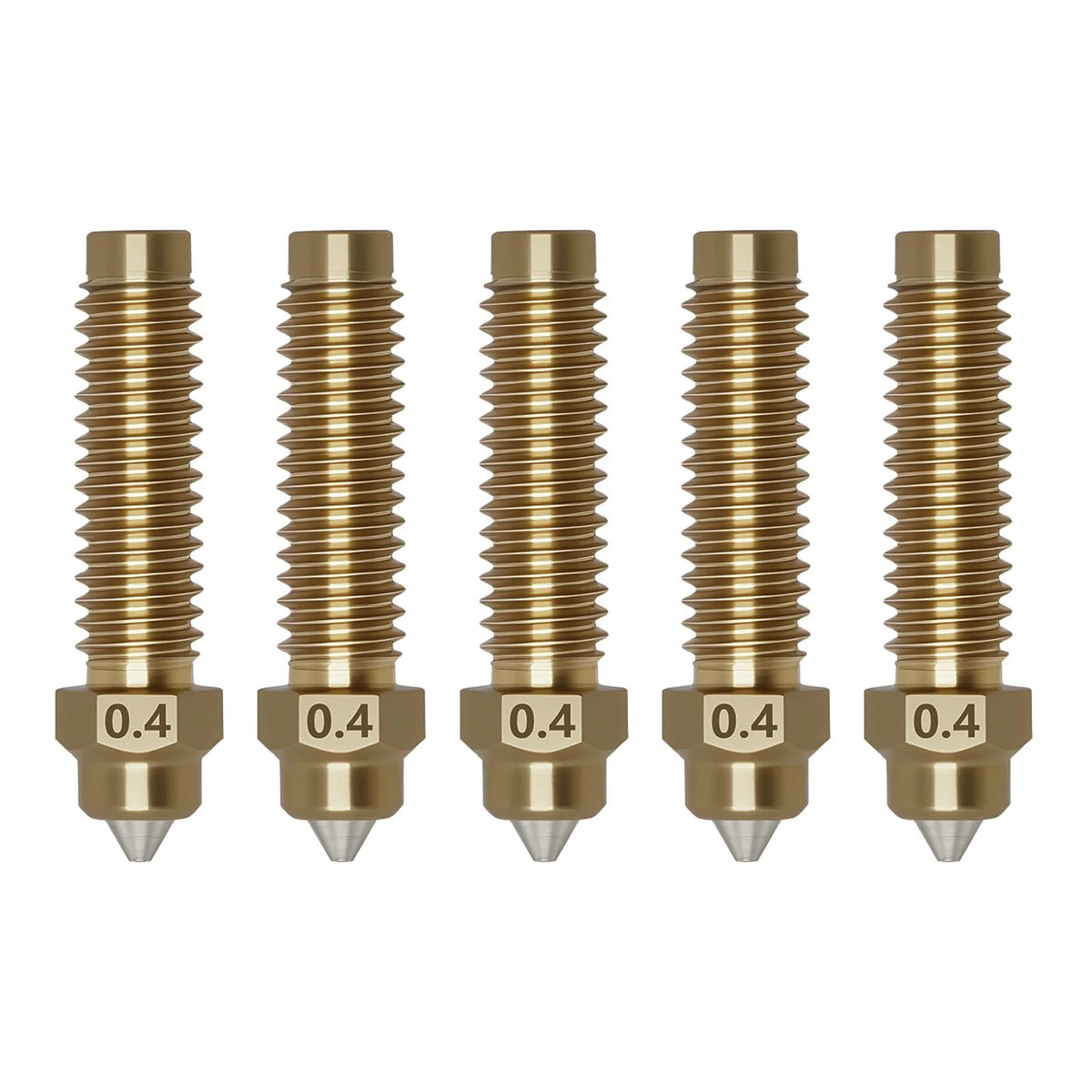 5PCS 0.4mm Nozzles for Centauri Carbon/2, 3D Printer Copper Alloy Hardened...