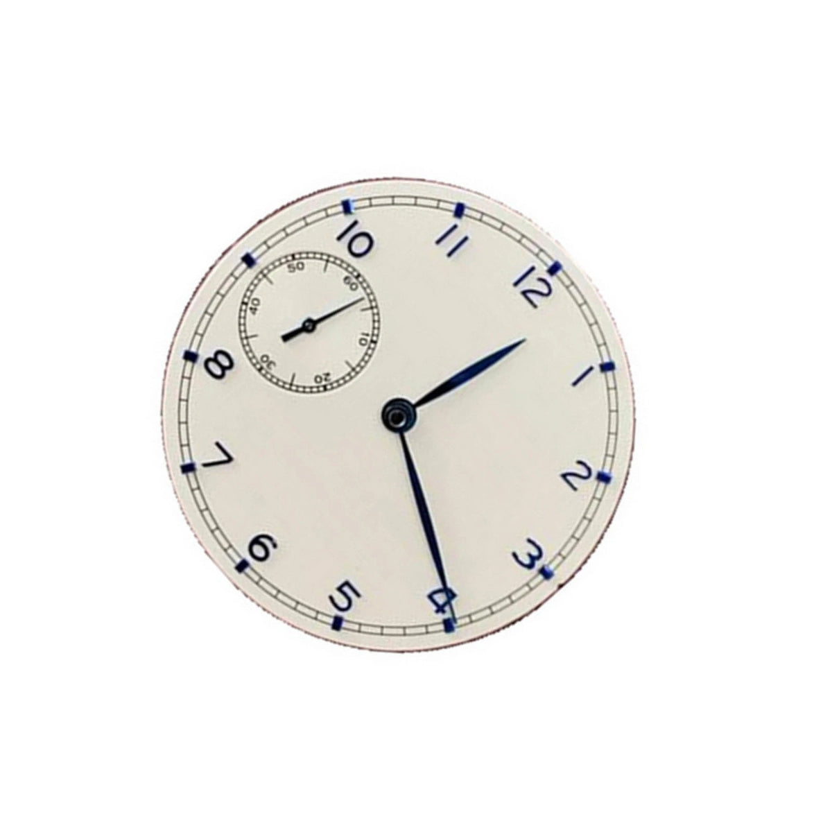White 37mm Watch Dial Plate With Hands For ETA 6497 ST3600 Movement Parts C