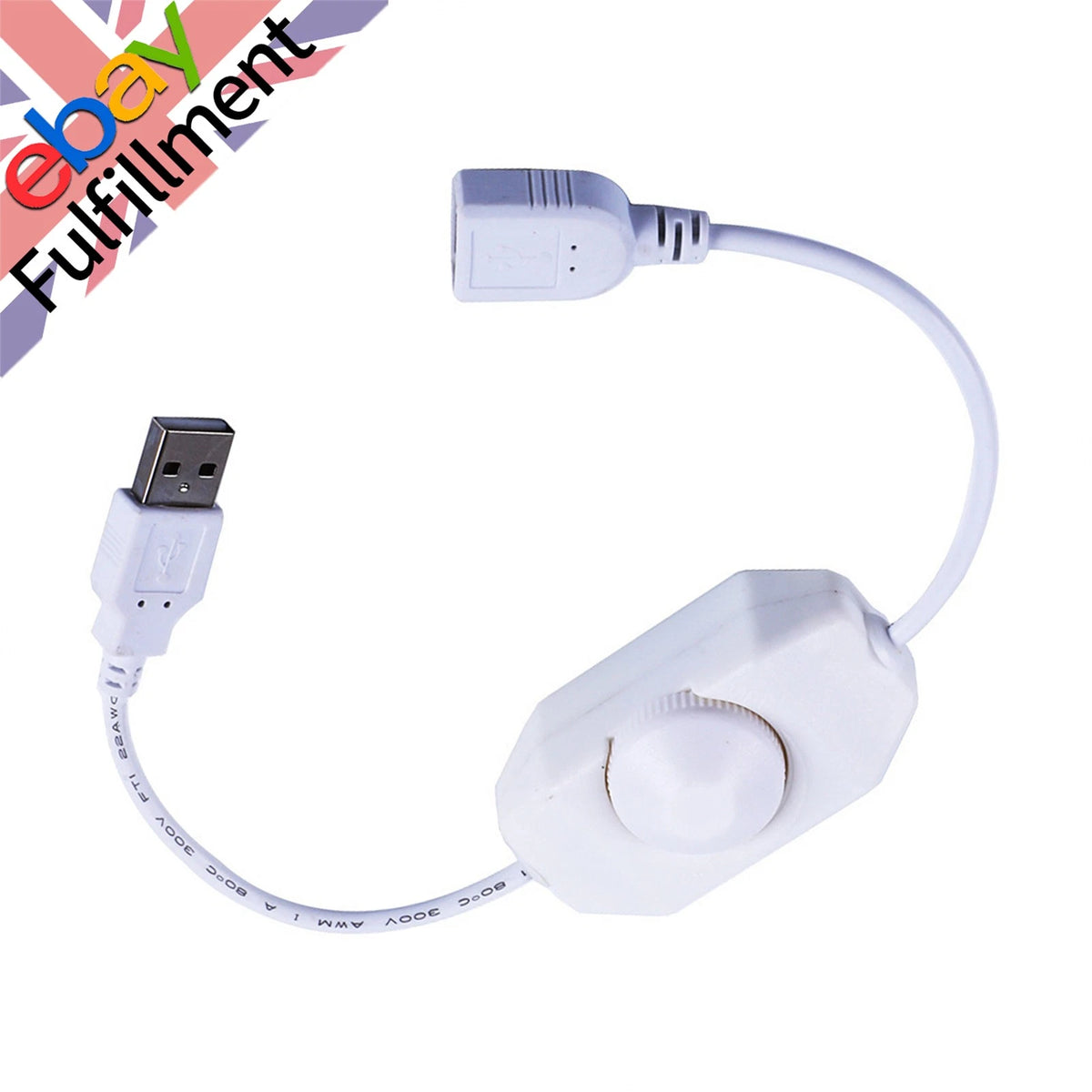 White 5V LED Knob Dimmer Rotary Brightness Controller For LED Strips Lights r