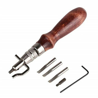 DIY Leathercraft Stitching Groover Skiving Edger Beveler Leather Working Tools E