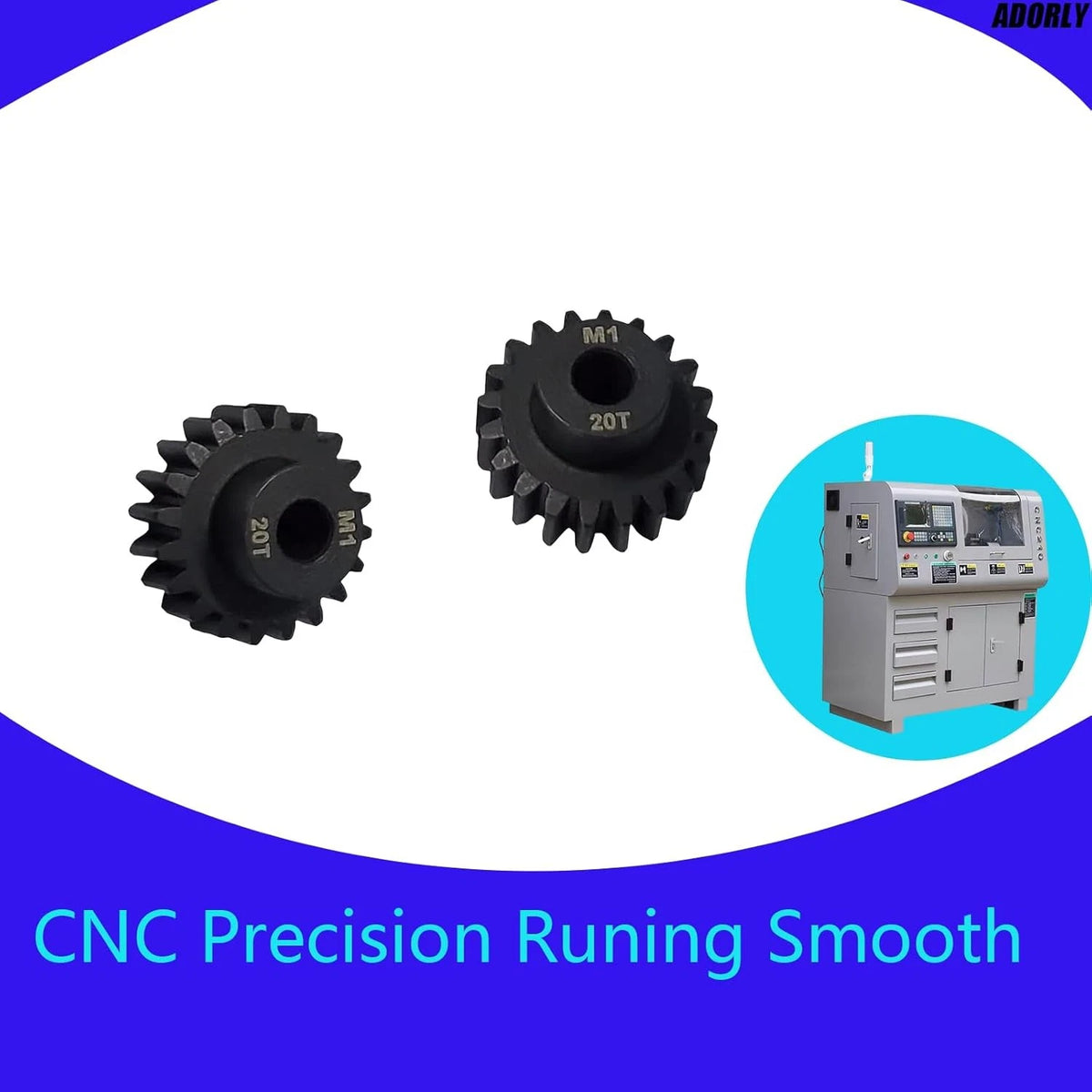 2pcs HD Steel 20t Mod 1 Pinion Gear 5mm for 1/8 HPI C1 SC Savage Flux...