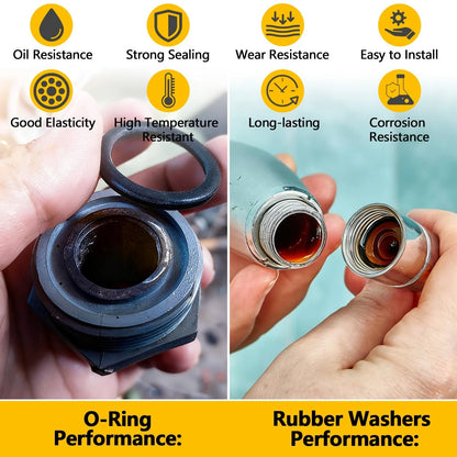 NBRINGO 1075 PCS 37 Sizes 3-in-1 Universal Plumbing Repair Kit 37, Black