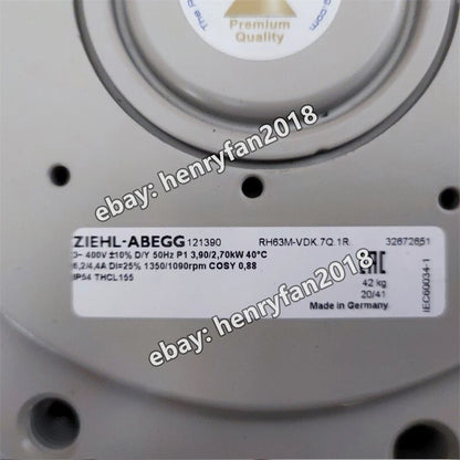 Ziehl-abegg RH63M-VDK.7Q.1R Centrifugal Fan 400VAC 6.2/4.4A 630MM Inverter Fan