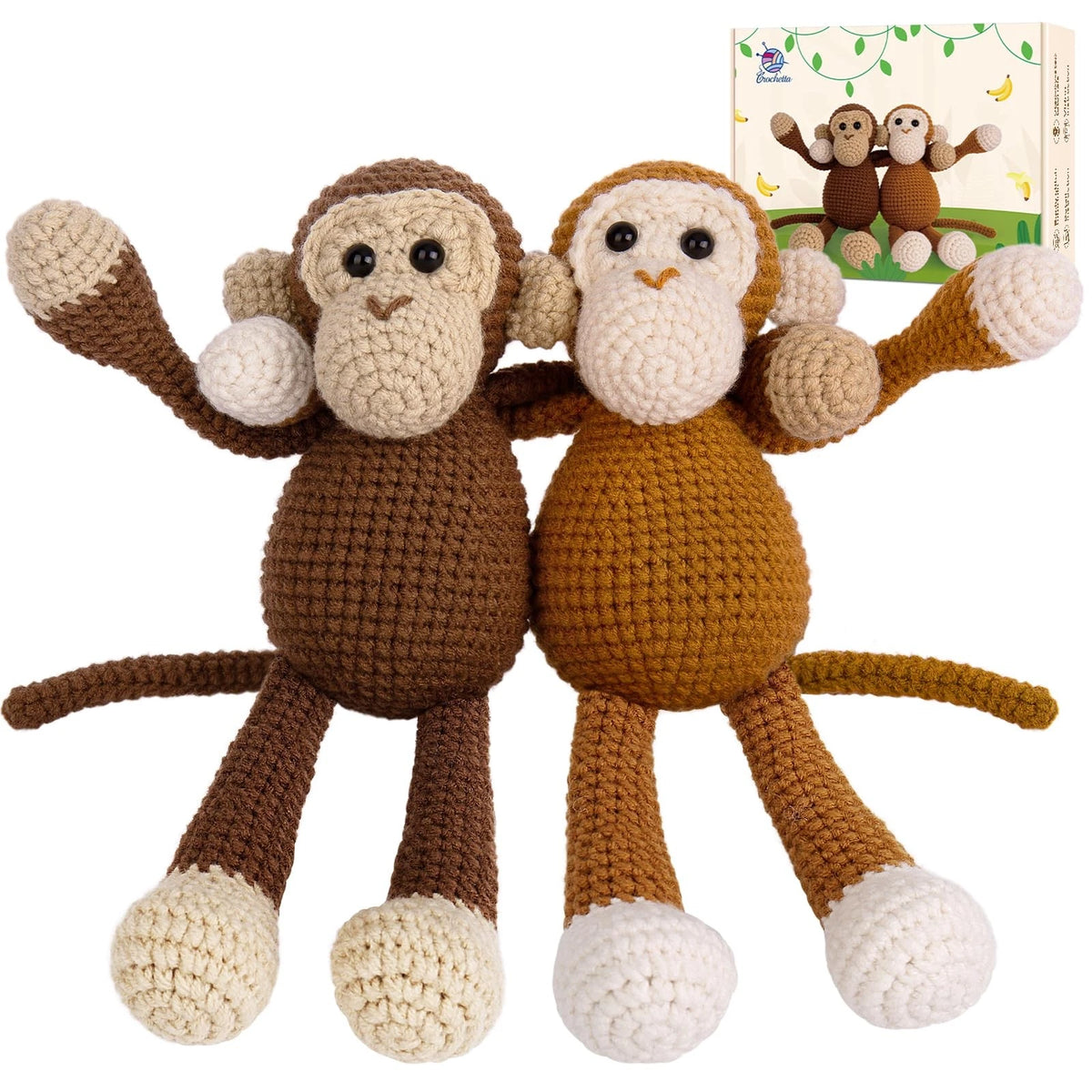 Crochetta Crochet Kit for Beginners, Kits with Small, Monkey