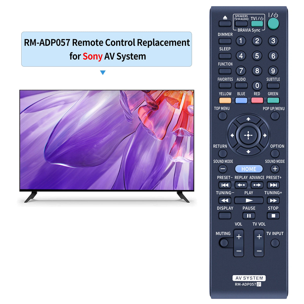 RM-ADP057 Remote Control For Sony DVD BDV-E280 BDV-E980 BDV-E880
