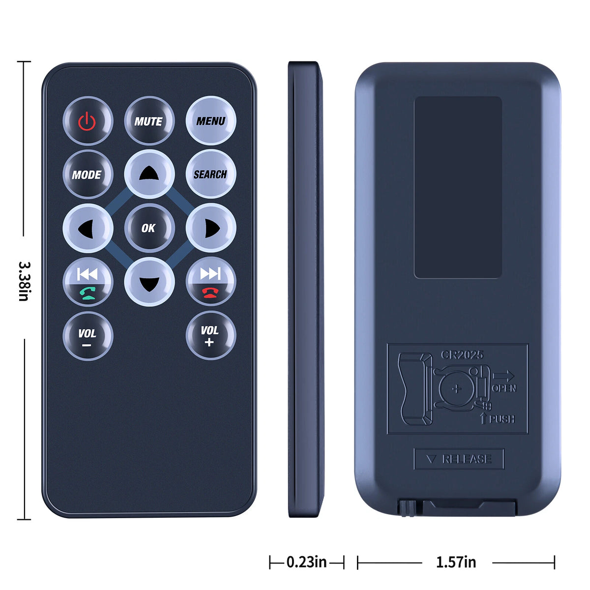 Replacement Remote Control For BOSS BV9370B Car Audio Stereo System