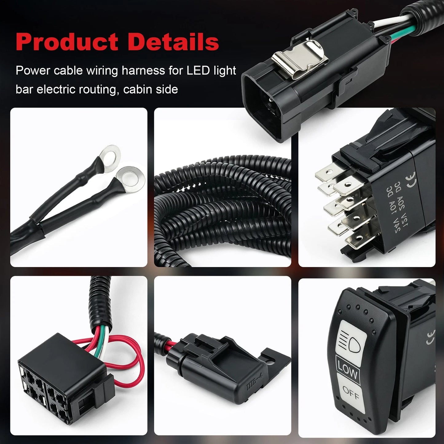 Smart LED Light Switch Wiring Harness For Can-Am Defender HD11 Replace 715009886