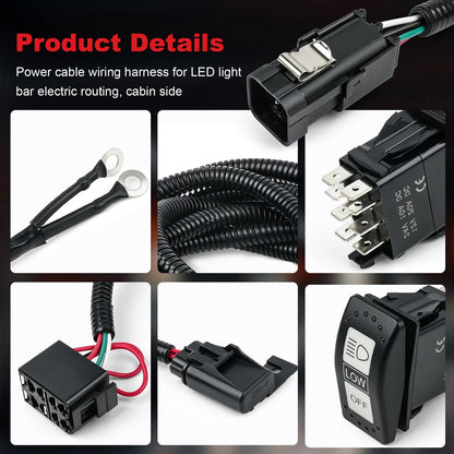 Smart LED Light Switch Wiring Harness For Can-Am Defender HD11 Replace 715009886