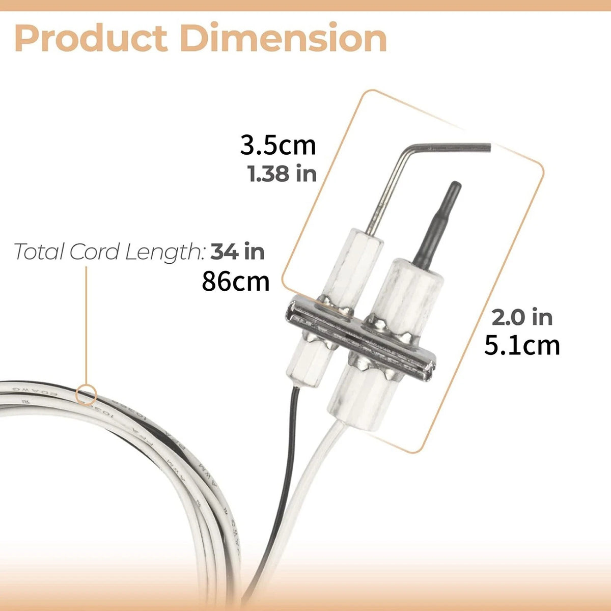 Q3480B1009 24V Flame Rod Igniter For Honeywell Smart Valve System SV9602 AFN643