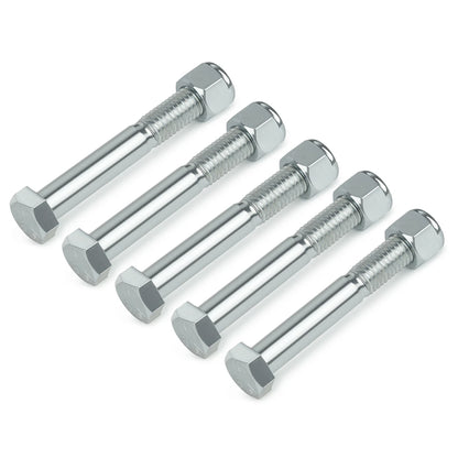 Grade 5 Shear Bolts for Rotary Cutters 1/2" x 3-1/2" with Nylock Nuts - 5 Pack