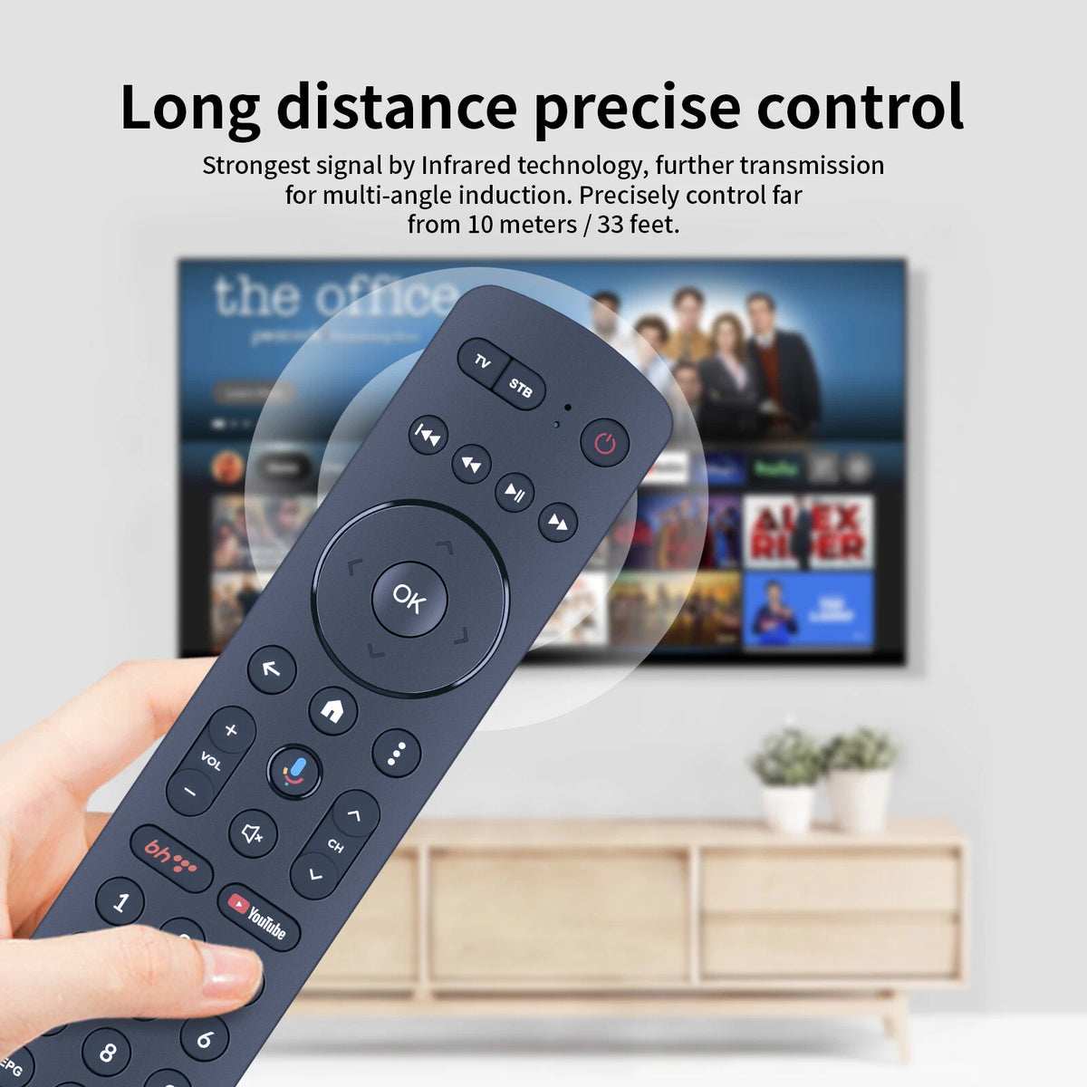 T4HU2225/35KA Remote Control For MOJA T.V TV With Voice